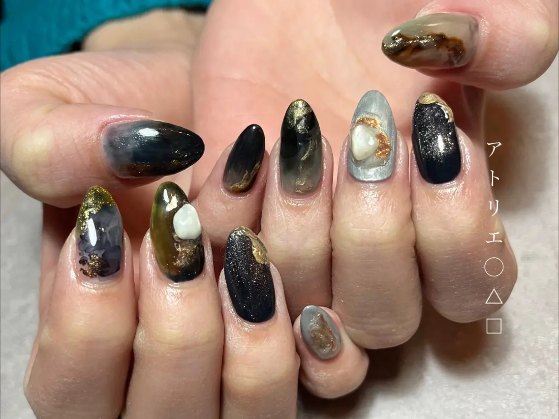 ネイル ニュアンスネイル ハンドネイル アトリエ ○△□のネイルデザイン