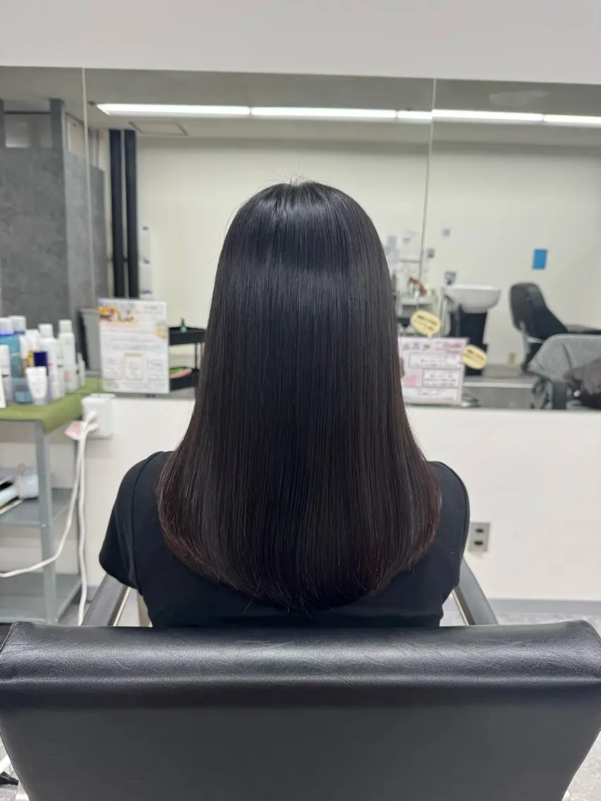 ミディアム 髪質改善 トリートメント 酸熱トリートメント 髪質改善メニュー 長井 美佐子のヘアスタイル
