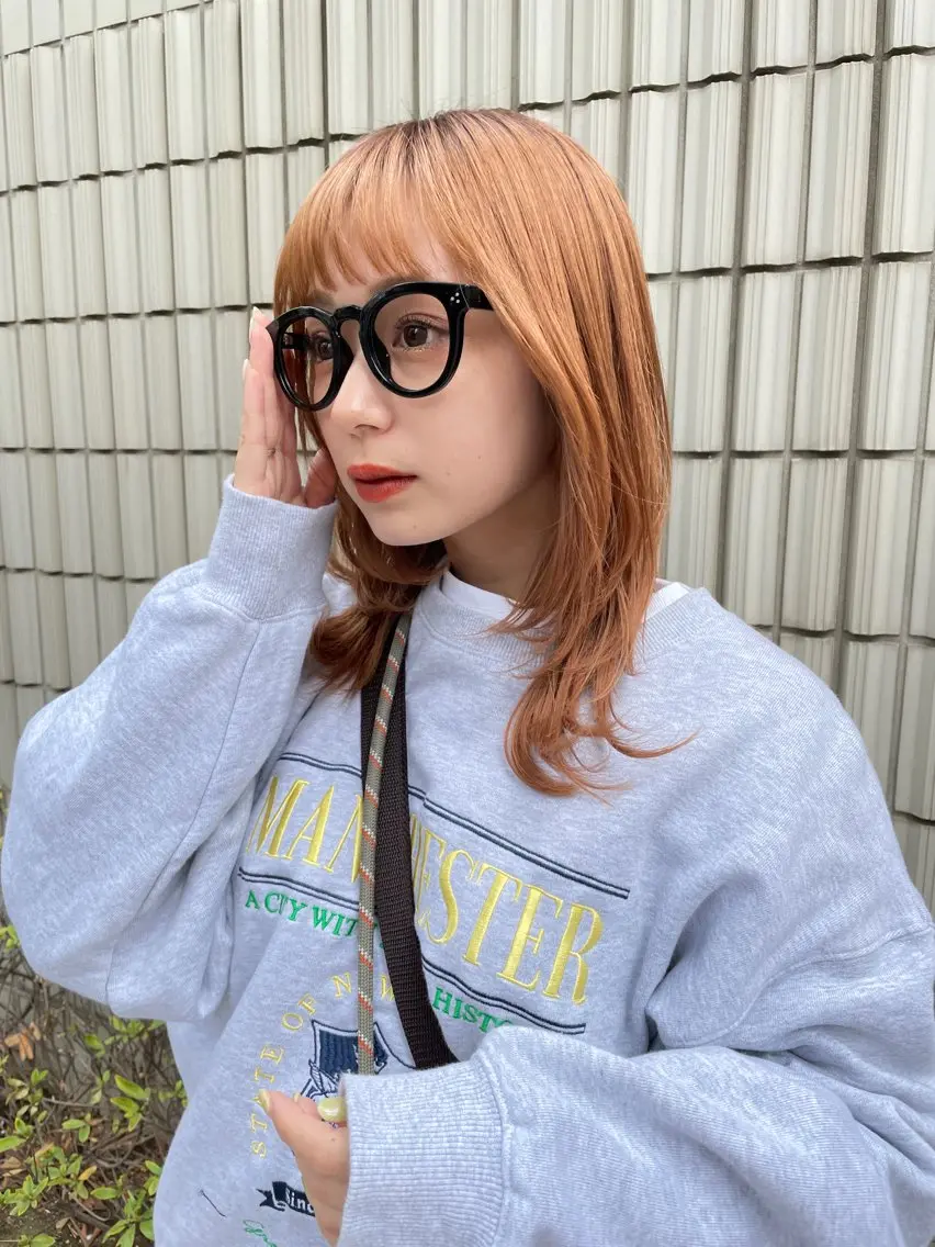 セミロング カラー ヘアカラー トリートメント 髪質改善/透明感カラ ー/縮毛/ meiのヘアスタイル