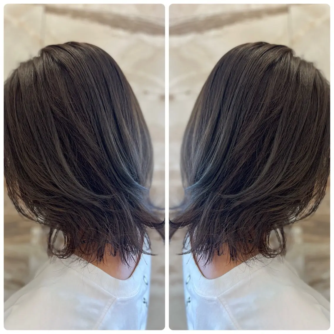 ミディアム カラー アッシュ オリーブアッシュ カット ヘアカラー トリートメント 小山内 龍一郎 店長のヘアスタイル
