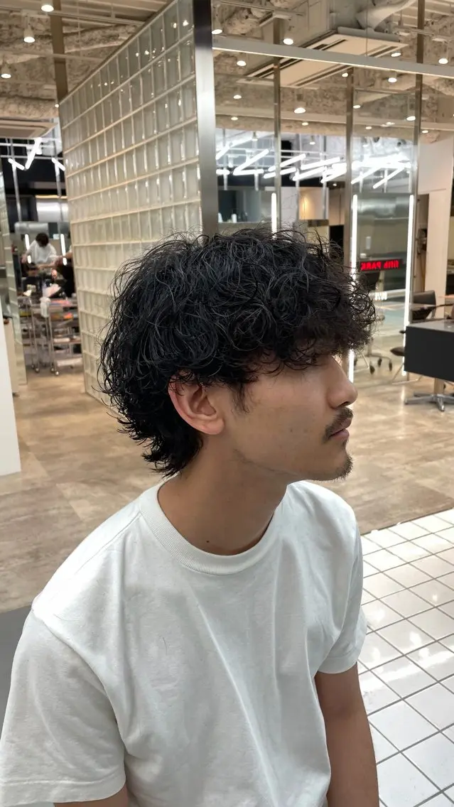 パーマ メンズ カット パーマ トリートメント fifth深山 洋夢のヘアスタイル