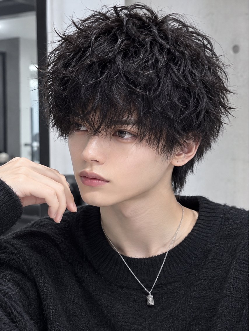【🔥ご新規様限定🔥初パーマで垢抜け抜群✨】メンズ骨格矯正カット+パーマ 朝のセットを時短に再現‼️の写真