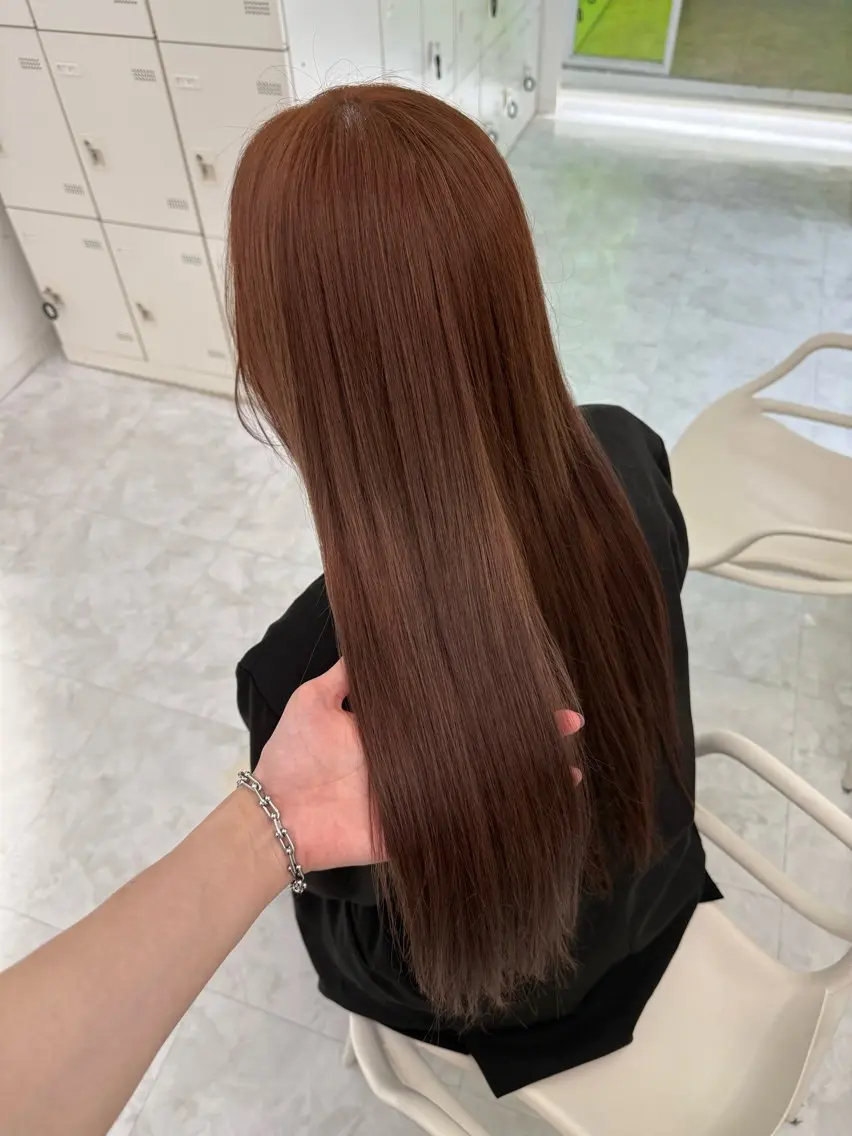 ロング カラー ヘアカラー トリートメント 中韓レイヤー/ ブラウン🤎はやとのヘアスタイル