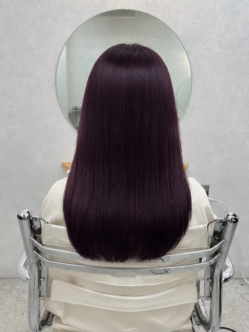 セミロング ヘアカラー 星野花月 🍇暖色カラー🍎のヘアスタイル