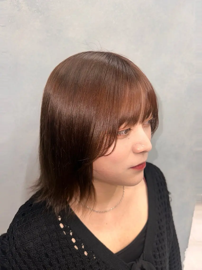 カラー ブラウンカラー オレンジ オレンジブラウン ✂︎ mina✂︎のヘアスタイル