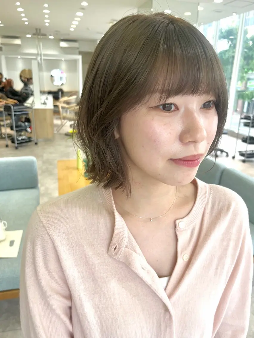 ショート カラー 切りっぱなしボブ ボブ レイヤーカット cana 札幌レイヤースタイルのヘアスタイル