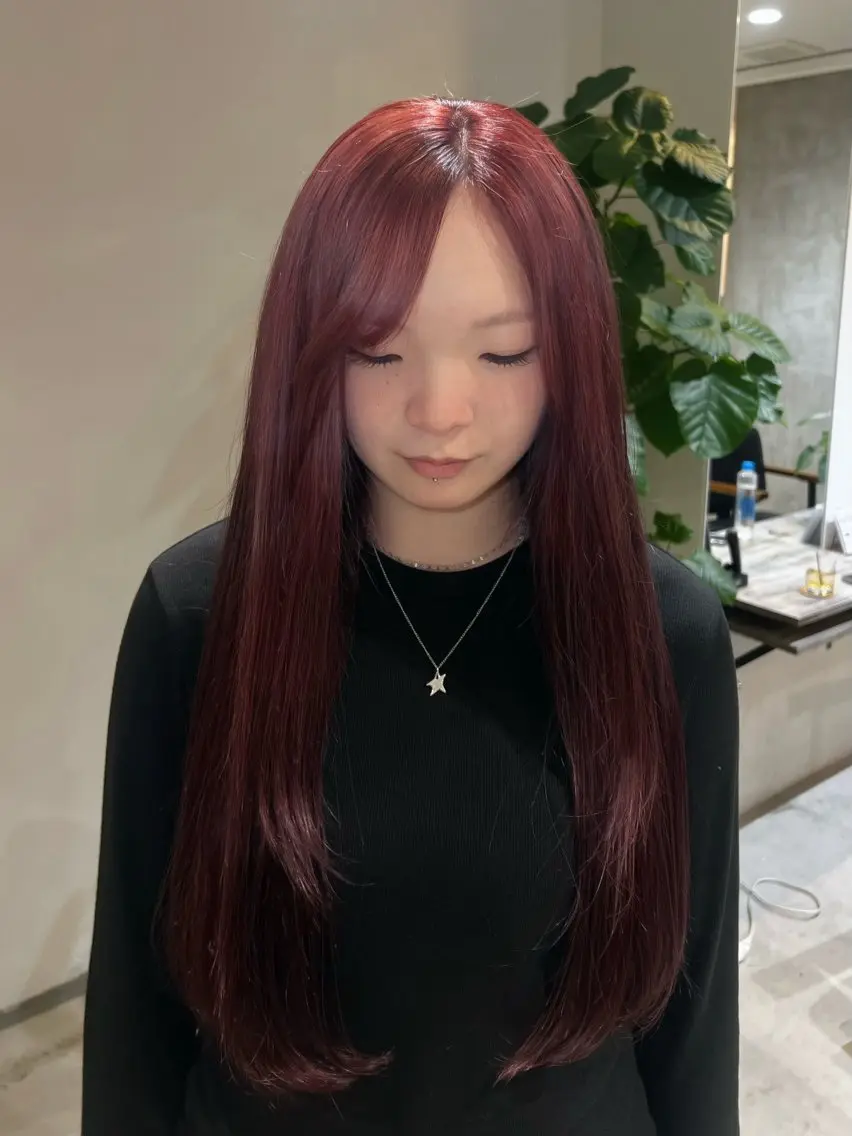 ロング ヘアカラー カラー/ダブルカラー グレイカラー椿こはなのヘアスタイル