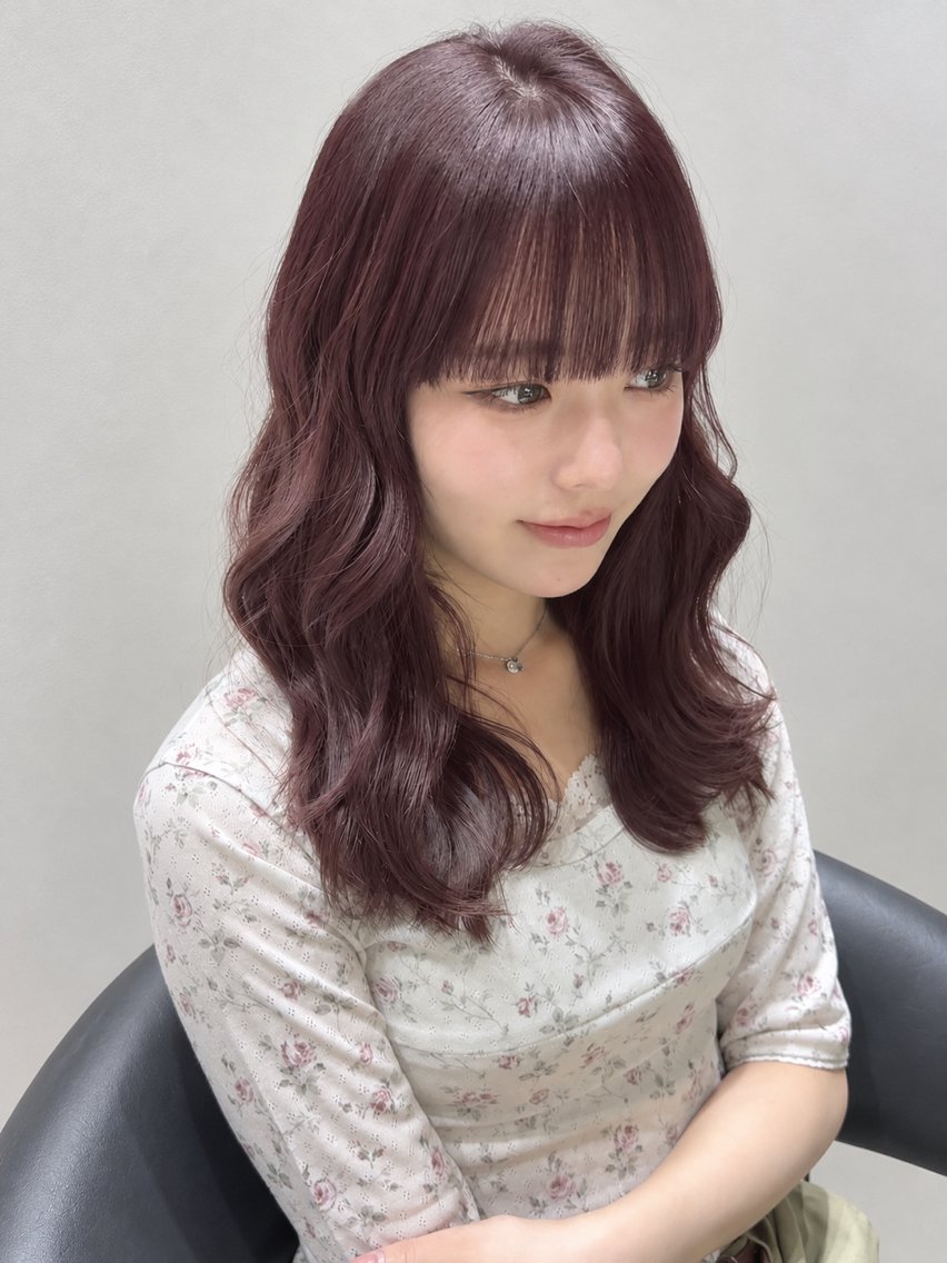 カラー ブラウンカラー ピンクカラー ヘアカラー 縮毛矯正/透明感カラ ー🍒/Kannaのヘアスタイル