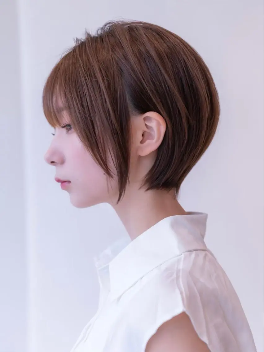 ショート カラー ショートボブ ショートレイヤー ハンサムショート 丸みショート ボブ カット ヘアカラー トリートメント 【渋谷】ボブ・ レイヤーボブ特化✂︎のヘアスタイル