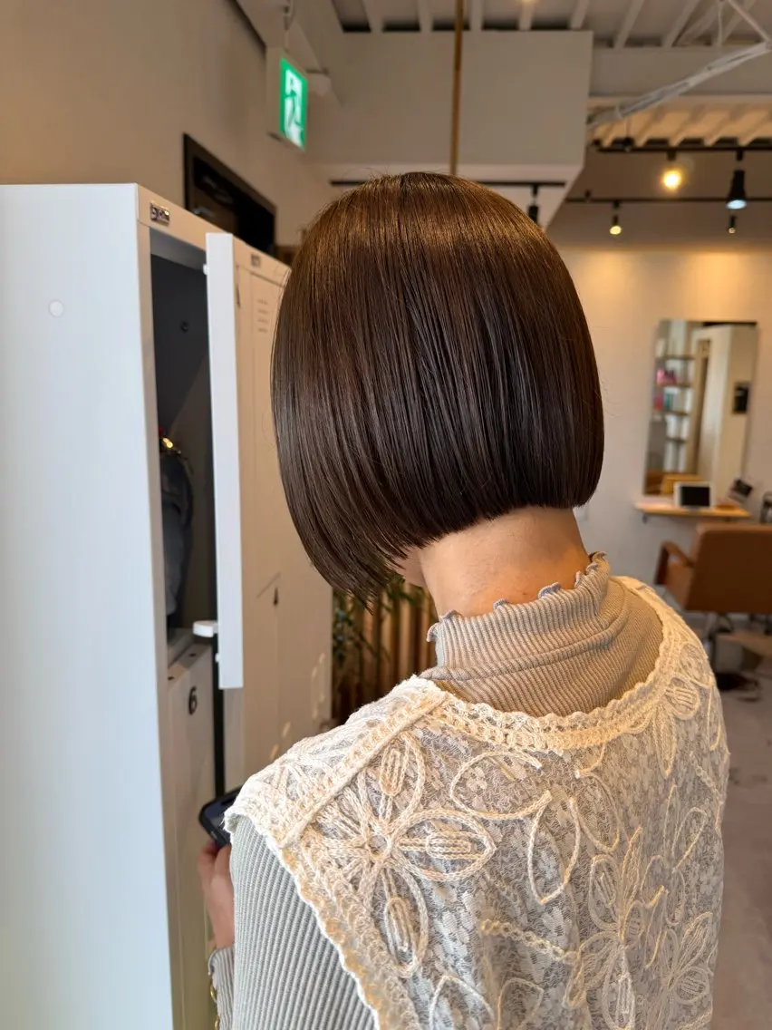 ショート カット ヘアカラー トリートメント ヘッドスパ IROWどうもん店 /まゆなのヘアスタイル