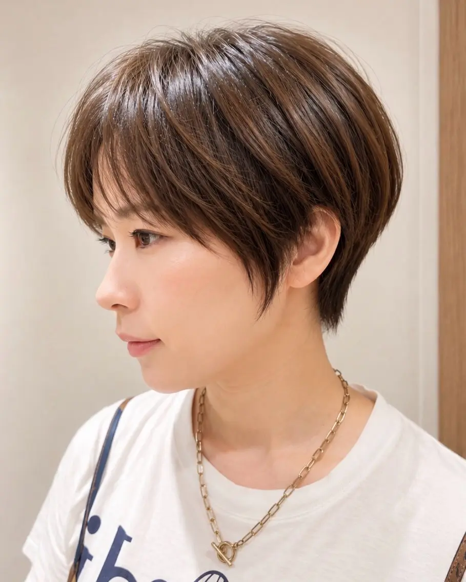ショート ショートヘア カット ヘアカラー トリートメント 横山 美由紀のヘアスタイル