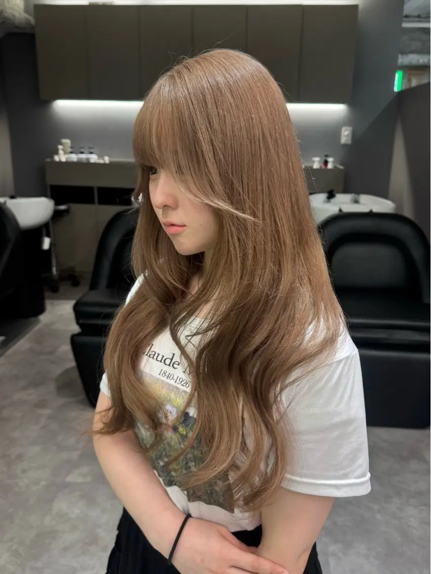 ロング カラー ヘアカラー ハイトーン/名古屋 Hinakiのヘアスタイル
