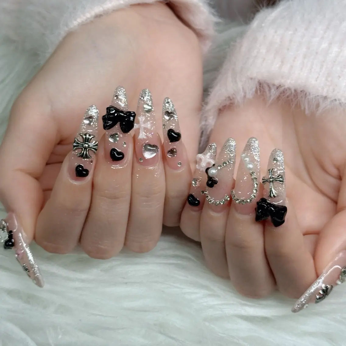 ネイル フットネイル フレンチネイル グラデーション 韓国ネイル ロングネイル ハンドネイル Hani Nail Salonのネイルデザイン