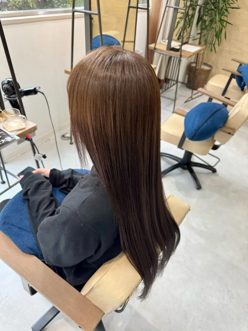 ロング カラー ブリーチなしwカラー /艶カラー/oukaのヘアスタイル