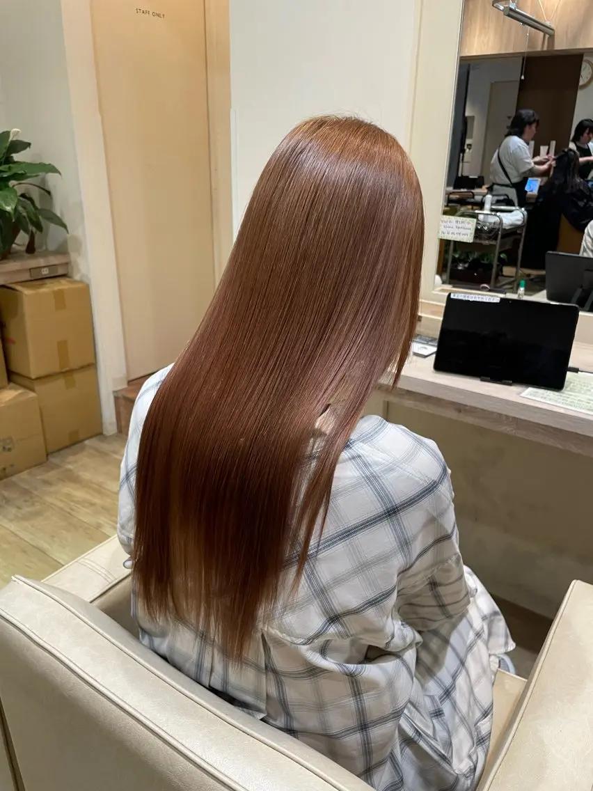 ロング 髪質改善 トリートメント 酸性ストレート 縮毛矯正 トリートメント 髪質改善/Bloss om🌷高橋沙衣のヘアスタイル