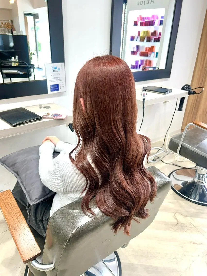 ロング カラー カット ヘアカラー トリートメント 艶髪/ショート/ レイヤー/なつきのヘアスタイル