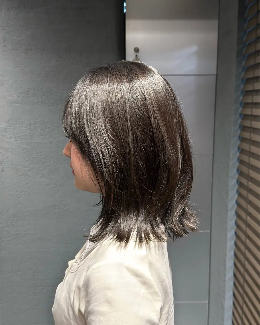 ミディアム ボブ くびれヘア カット ヘアカラー トリートメント ボブ/レイヤー/パー マ/立川/KOKIのヘアスタイル