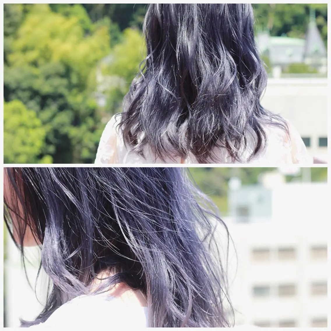 ミディアム カラー ブルーカラー シルバー カット Viage （ビアージュ）のヘアスタイル