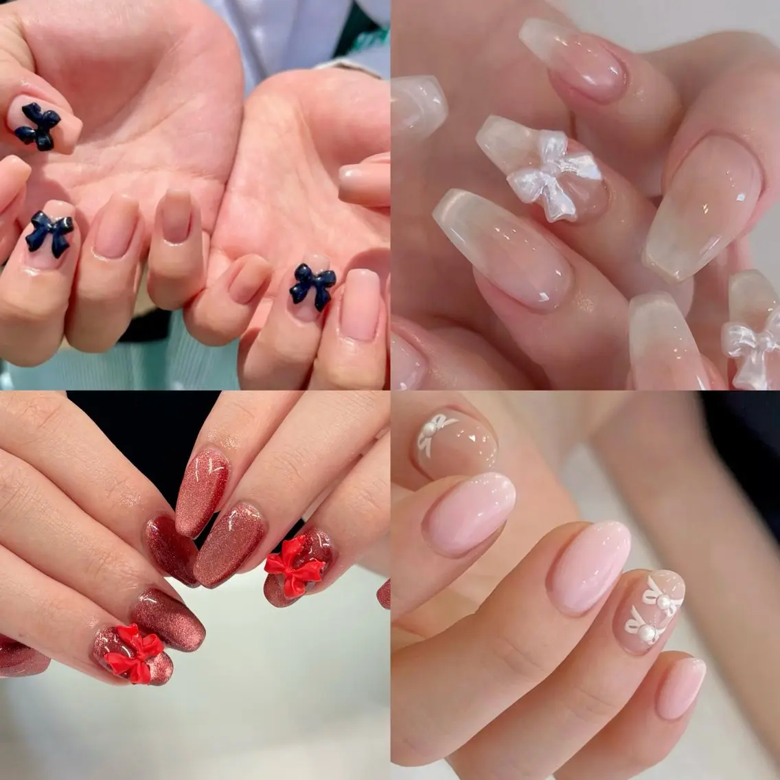 🌸【リボン2本付き+ストーン20粒】シンプルコースの写真