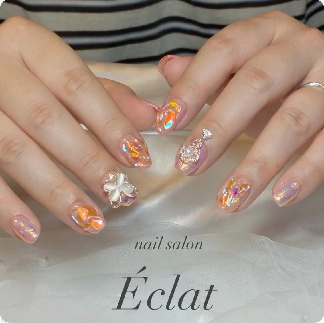 ネイル 持ち込み ハンドネイル nail salon Éclatのネイルデザイン