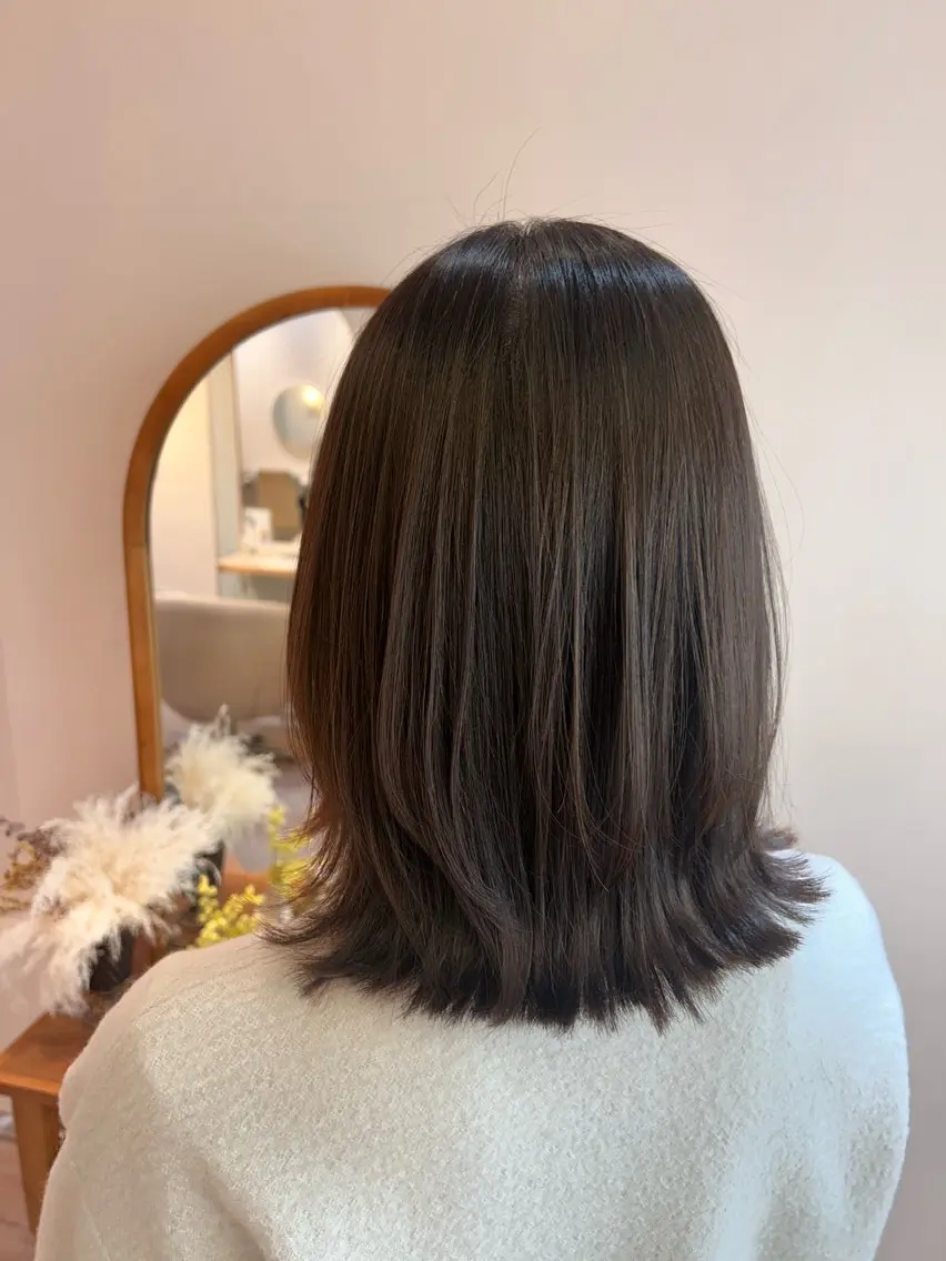 ミディアム カット ヘアカラー トリートメント ♡M I  K U♡ 大宮髪質改善♡のヘアスタイル