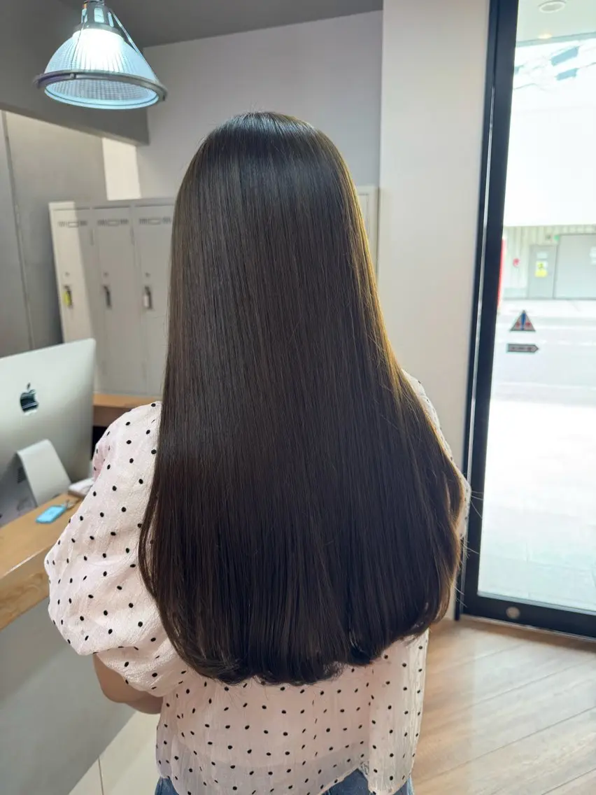 ロング カット ヘアカラー トリートメント 縮毛矯正/ボブ✨ 𝑨𝒀𝑼🎀のヘアスタイル