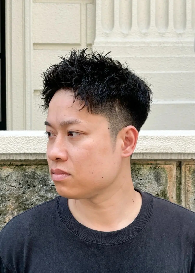 ショート パーマ メンズ メンズパーマ カット パーマ 三宮メンズカット ヨシイッキのヘアスタイル