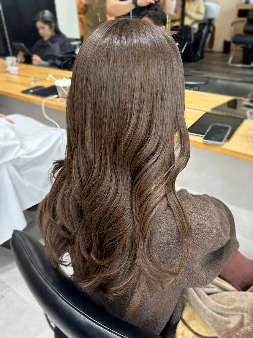 ロング カラー うる艶カラー/恵比寿 ベージュ/丸山陽平のヘアスタイル