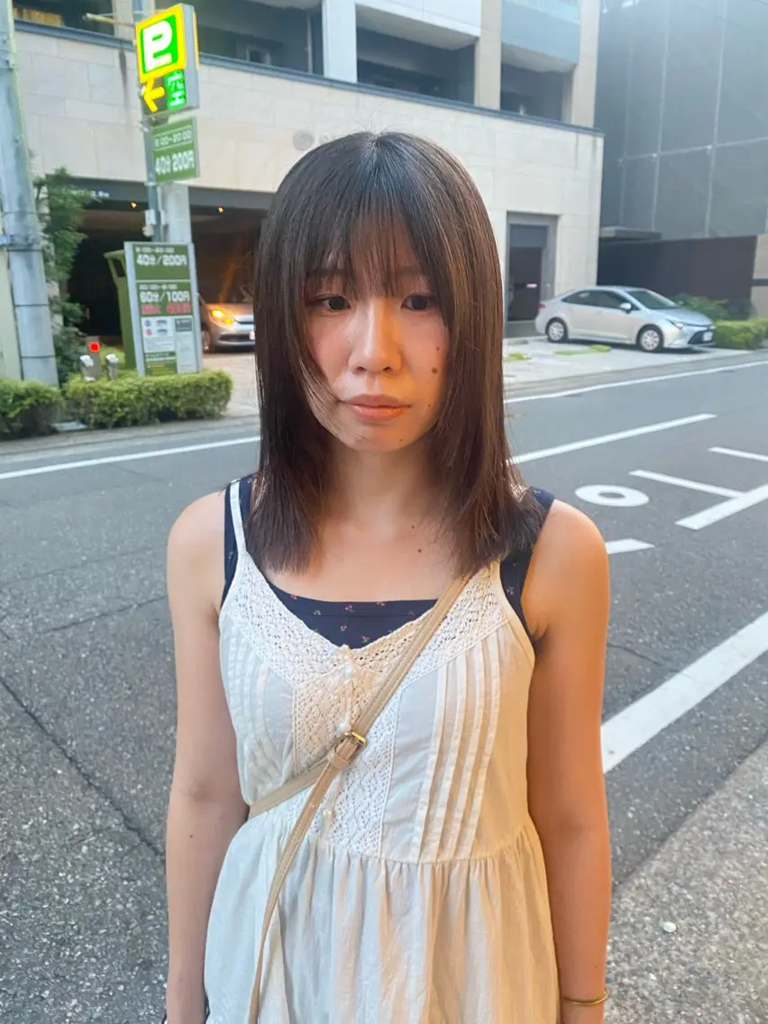 ミディアム カット ソノダ リコのヘアスタイル