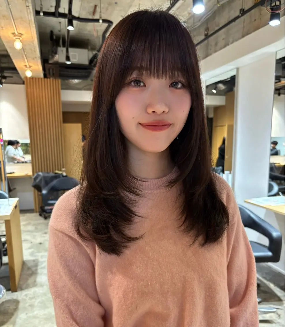 セミロング カラー レイヤーカット 💛似合わせカット カラー💛 amiのヘアスタイル