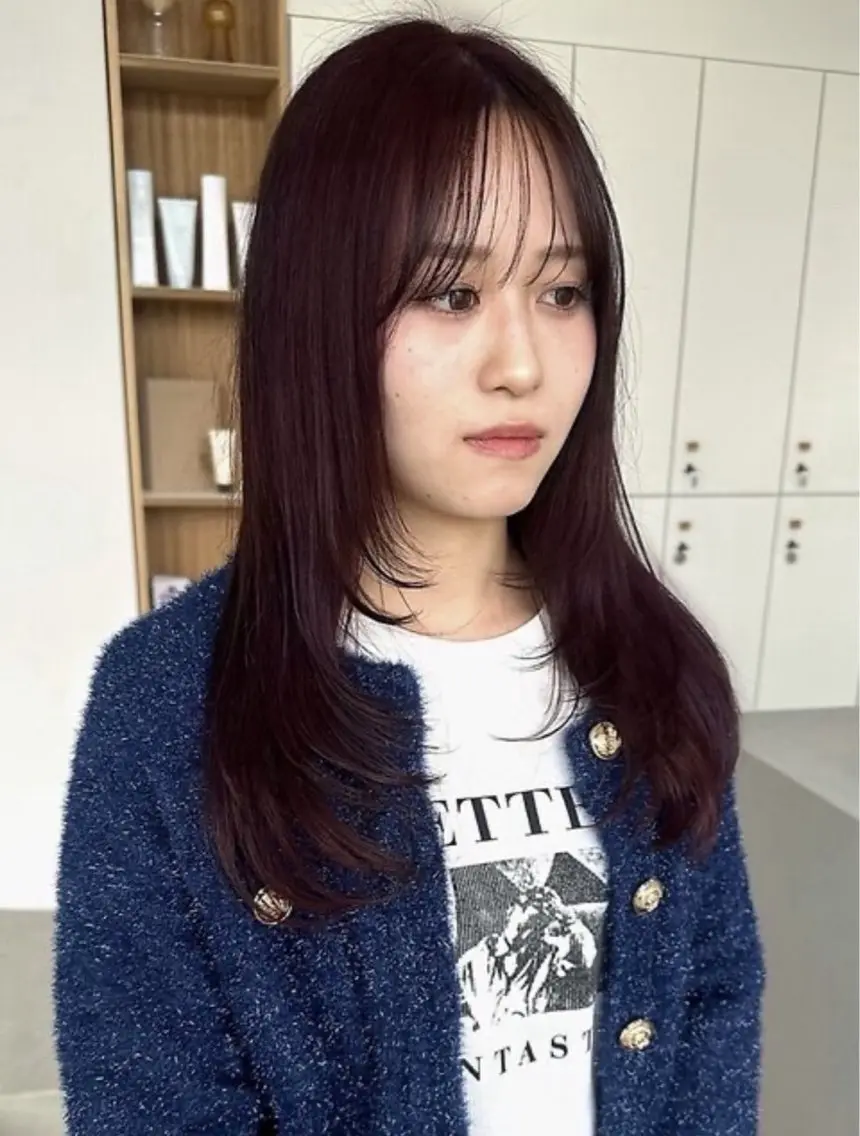 【暗髪でも透明感しっかり🖤上品な艶髪に✨】透明感カラー+oggi ottoトリートメントサービス+ロング料金0円の写真