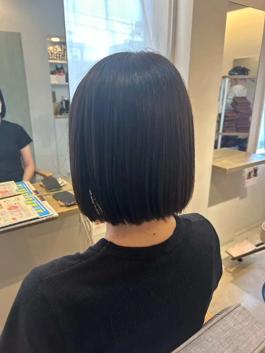 ショート 切りっぱなしボブ ボブ ✂ショートボブ専門 津川里緒✨️のヘアスタイル