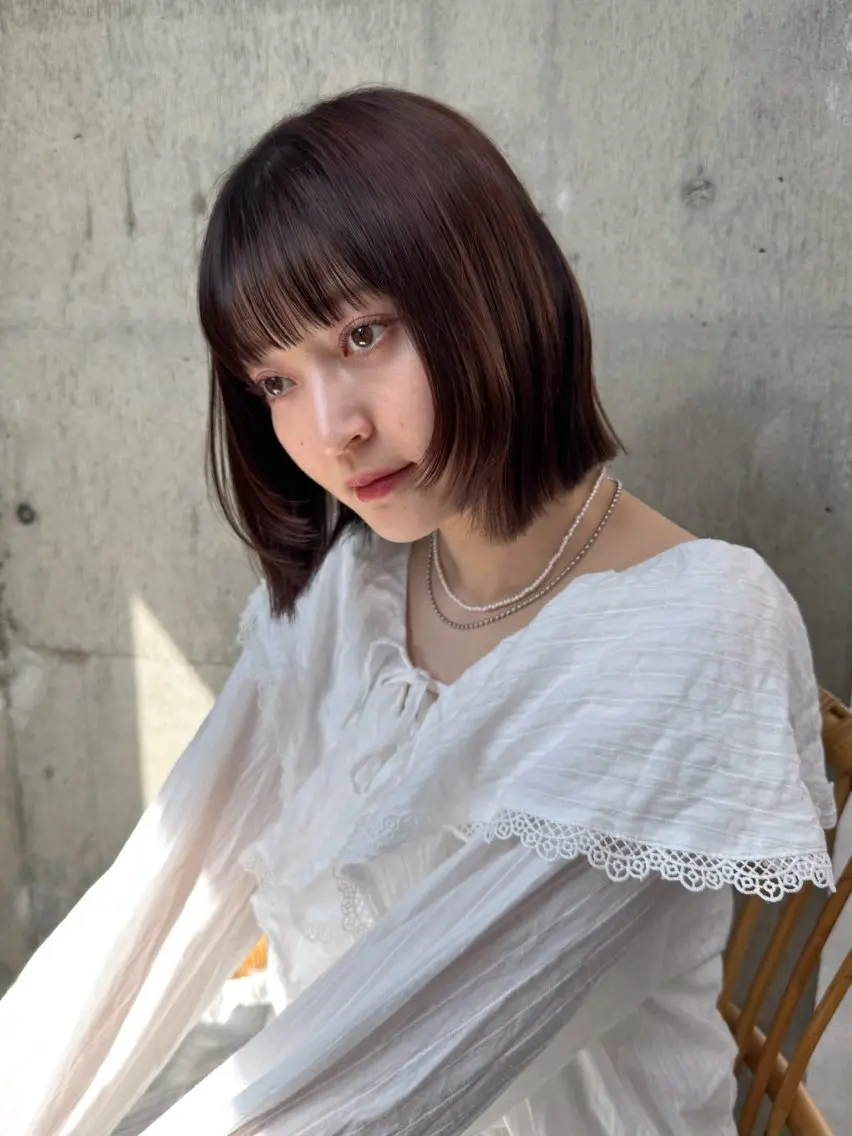 ショート カラー カット ヘアカラー トリートメント 松本優香/ボブ/ダ ブルカラー/髪質改善のヘアスタイル
