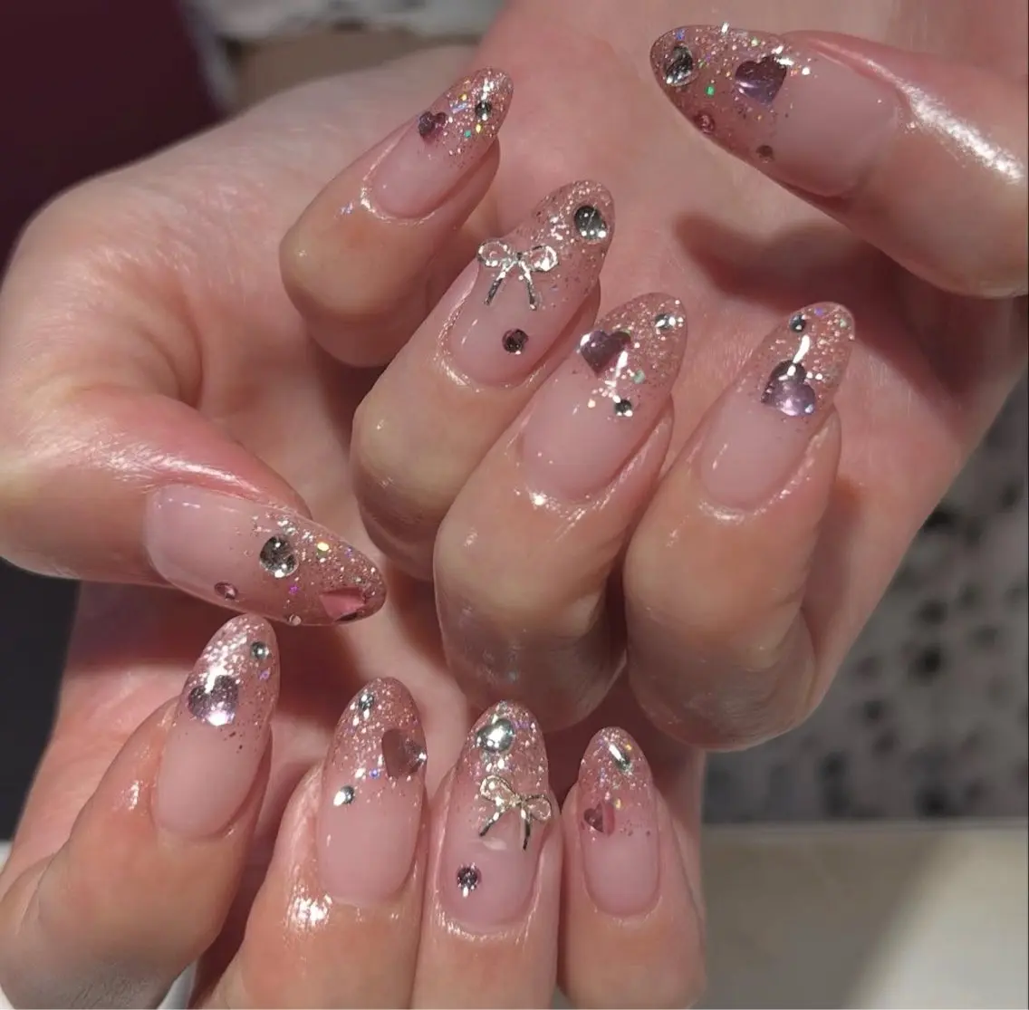 ラメグラ×小パーツ💎の写真