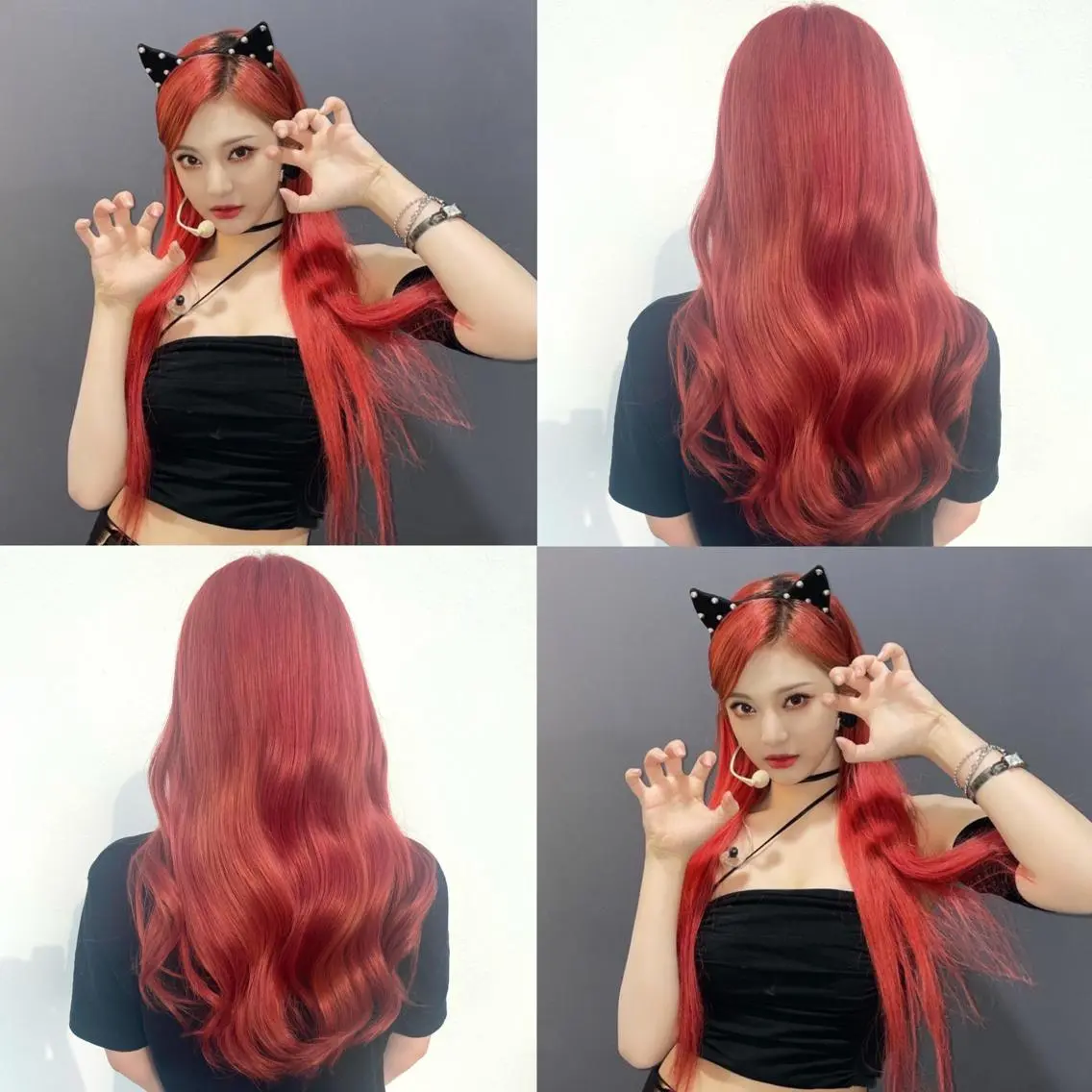 🤍 韓国アイドル風!! 暖色系ハイトーン🤍 ピンク 、レッド、オレンジ etc 💖♥️🧡の写真