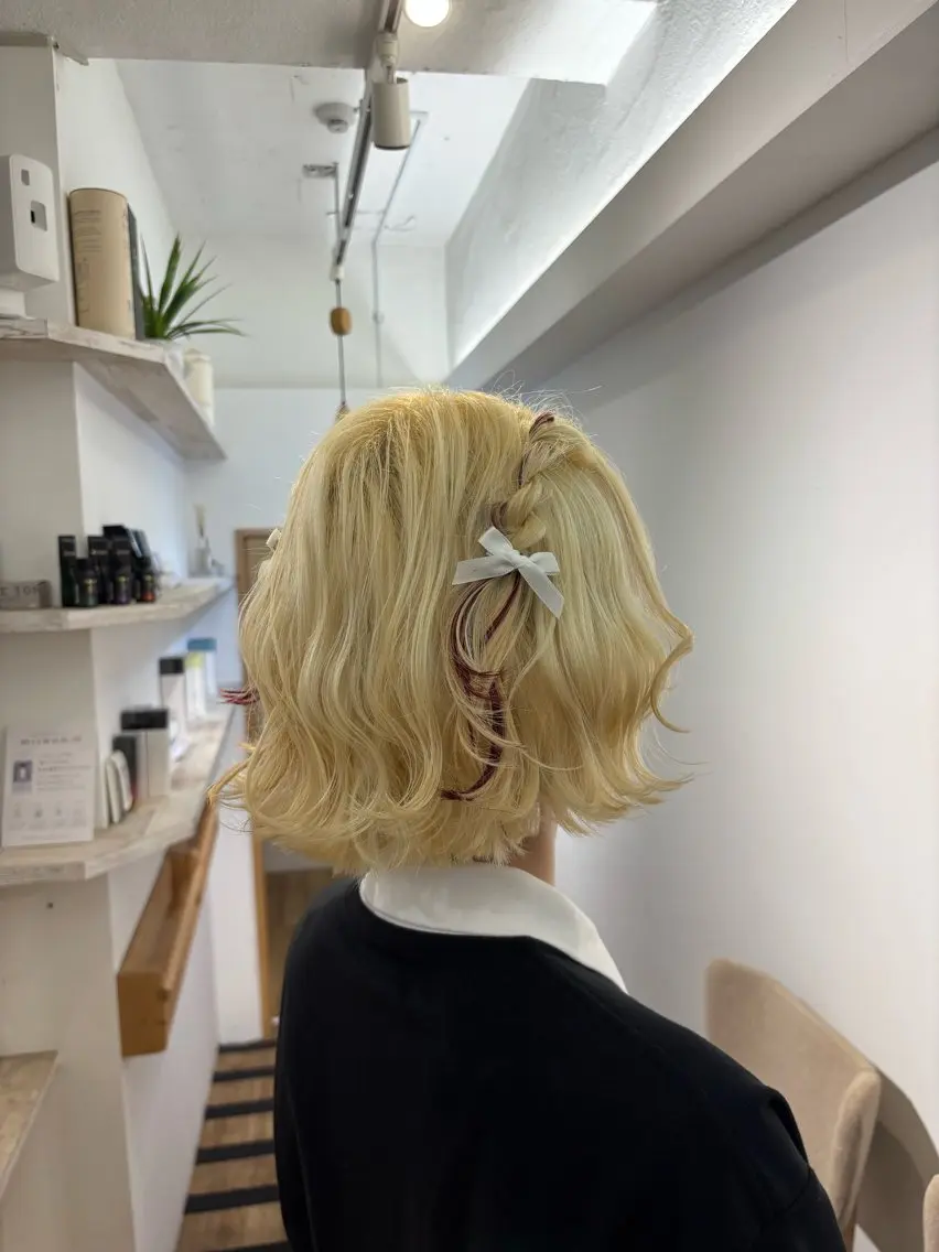 ショート ヘアアレンジ ヘアセット ️韓国ヘア/レイヤー カット❤️Yūkaのヘアスタイル