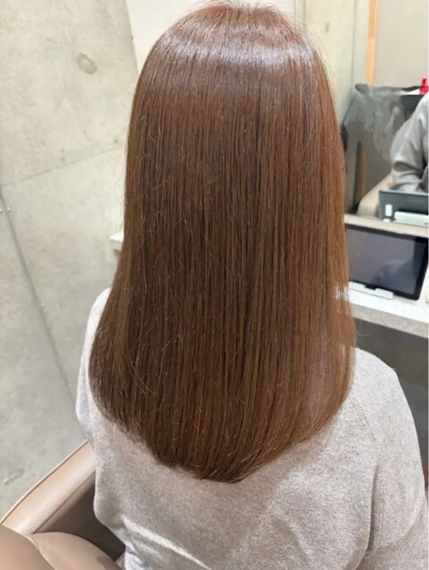 🎀🫧ブリーチなしダブルカラー＋髪質改善トリートメントの写真