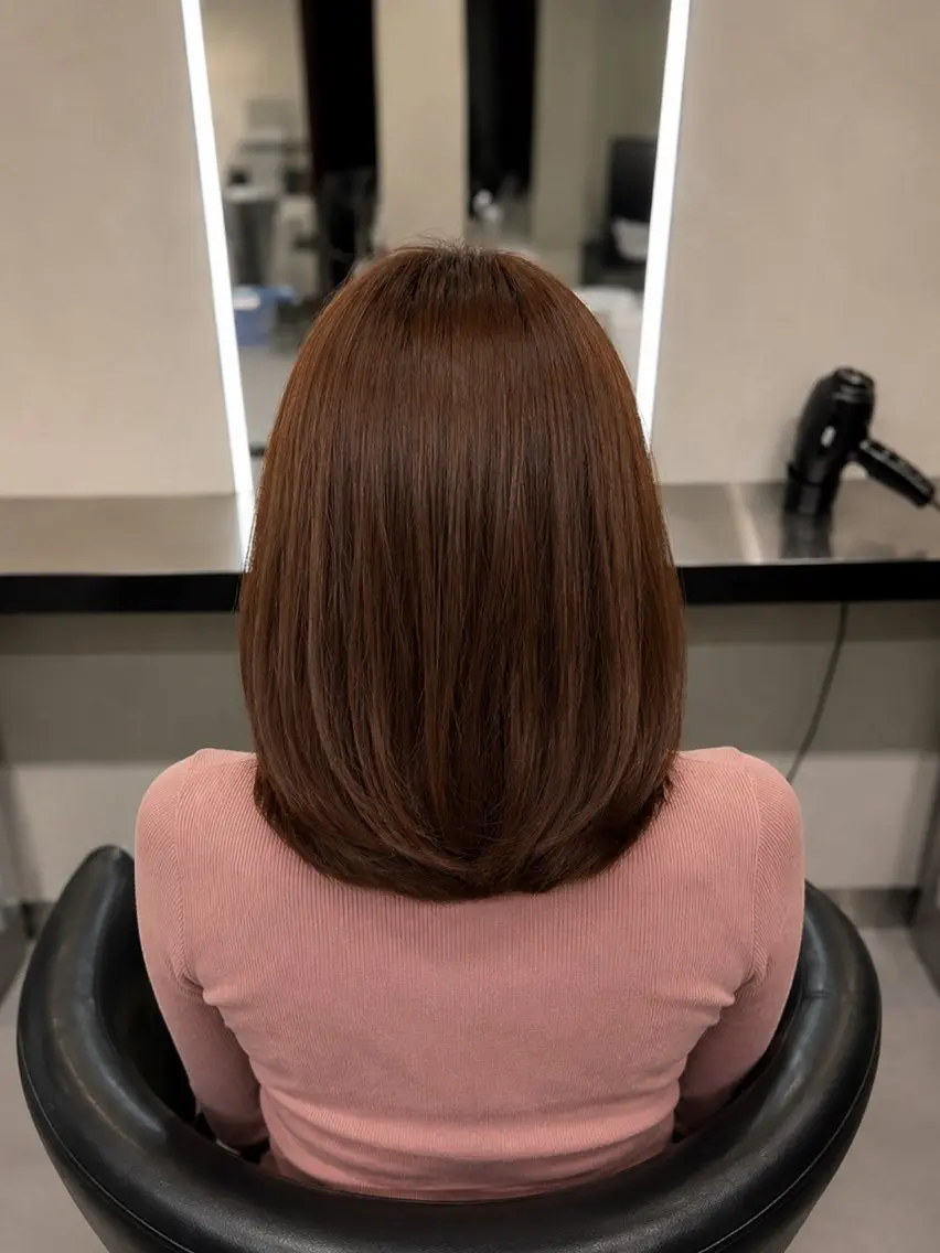 ミディアム カラー ブラウンカラー トリートメント 🌈ウルトワ水素 髪質改善naru🌈のヘアスタイル