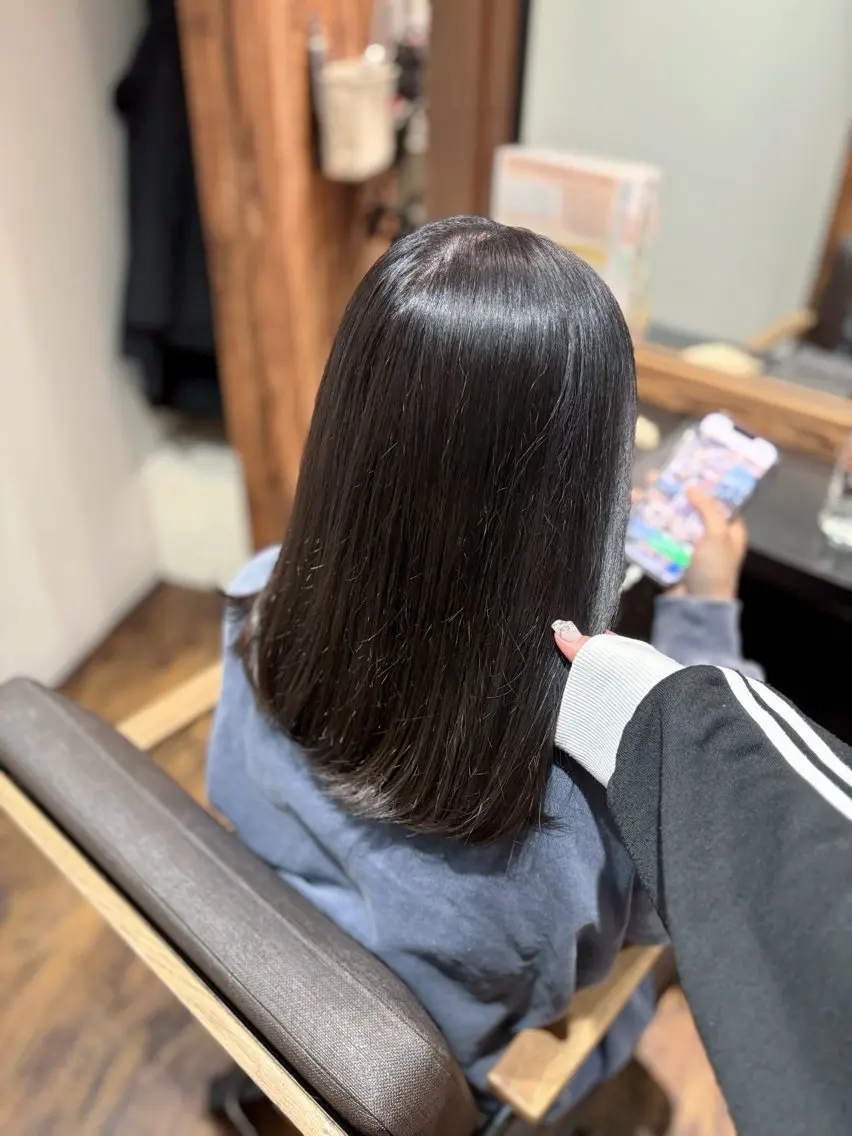 セミロング カラー 学生 赤羽Gardenia 🌸ayame🌸のヘアスタイル