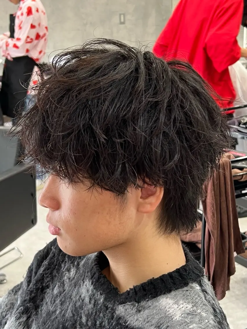 ミディアム ミディアムパーマ カット パーマ メンズ特化パーマ &カラー🔥小倉大和のヘアスタイル