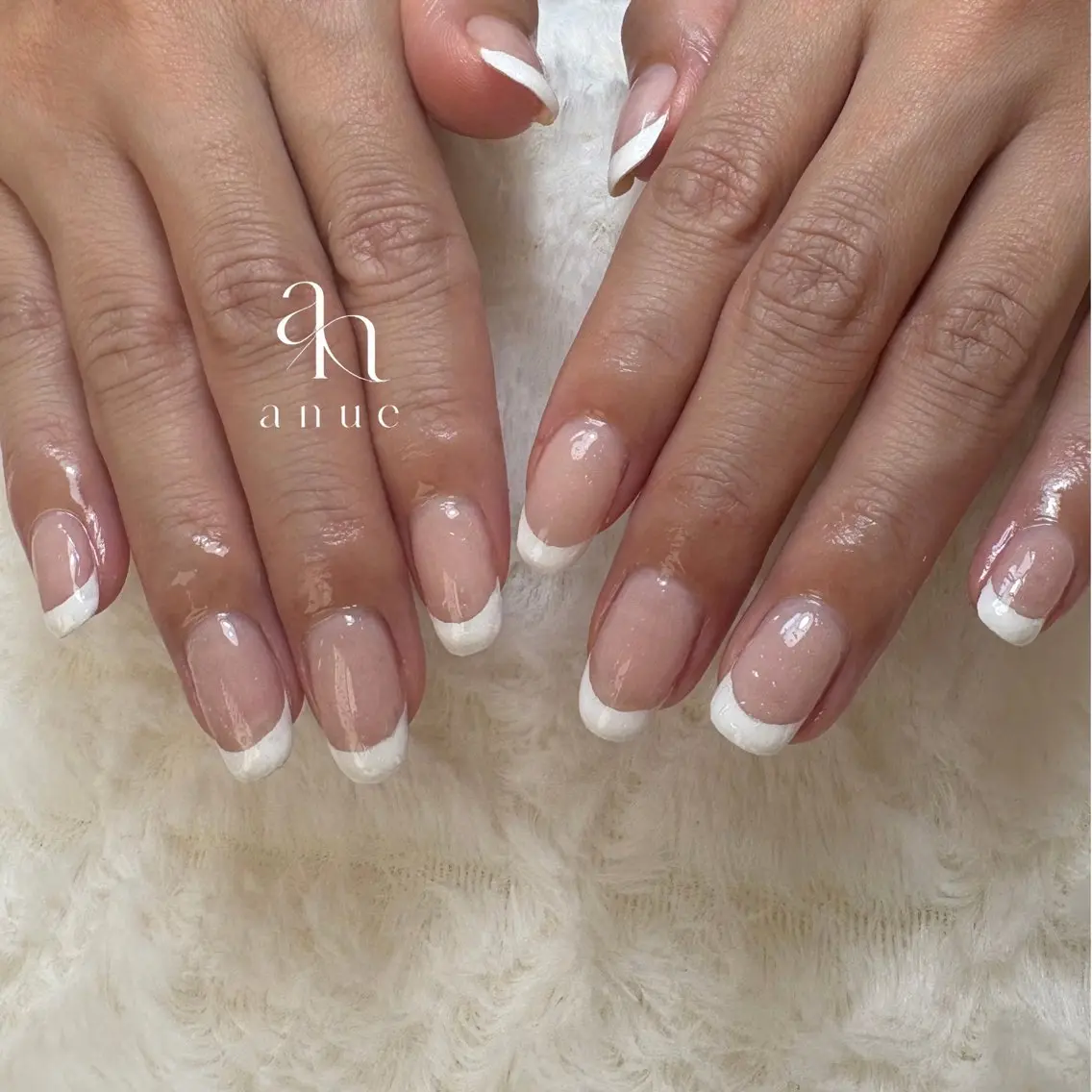 ネイル フレンチネイル シンプルネイル nail salon anueのネイルデザイン