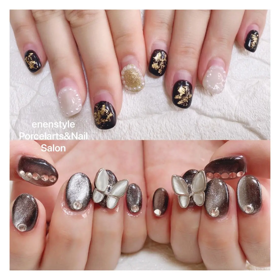 ミディアム ネイル ハンドネイル 🐾enen style 🐾のネイルデザイン