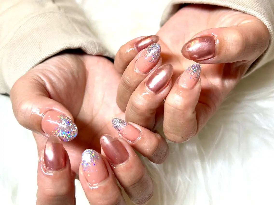 ネイル グラデーション バレンタイン 頑張る女性の味方✴︎ M.i nail ♡のネイルデザイン
