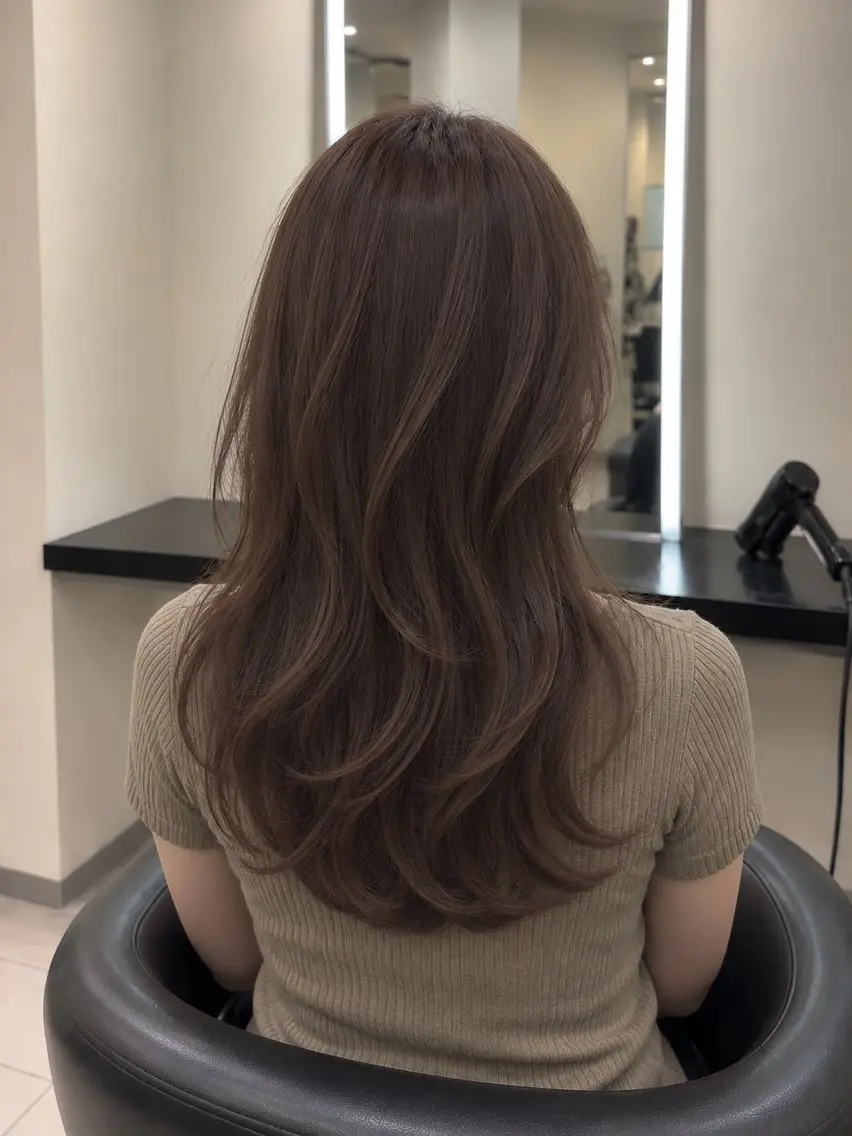 ミディアム カラー ブラウンカラー トリートメント 🌈ウルトワ水素 髪質改善naru🌈のヘアスタイル