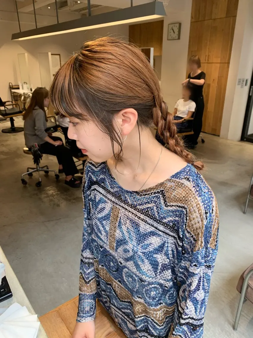 ロング カラー ミストバング デザインカラー  フェイスフレーミング インナーカラー 中津/透明感カラー 上村 菜緒のヘアスタイル