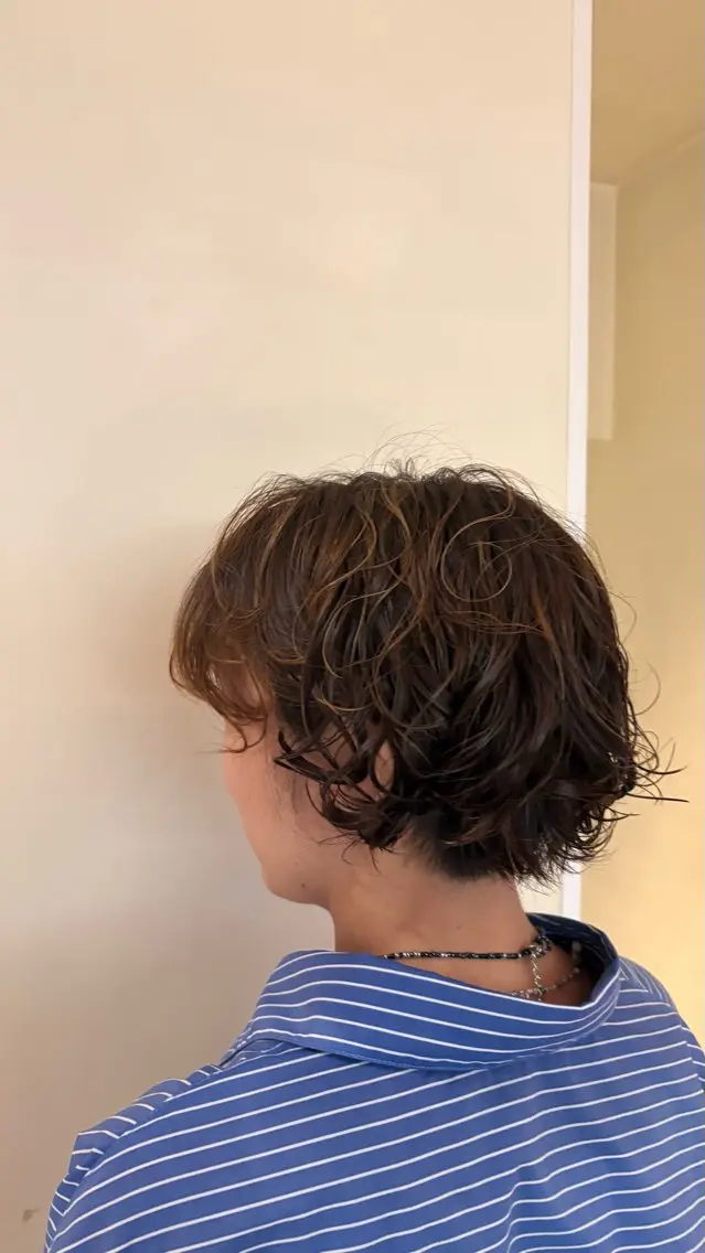 ショート パーマ ボブ 北田 あいみのヘアスタイル