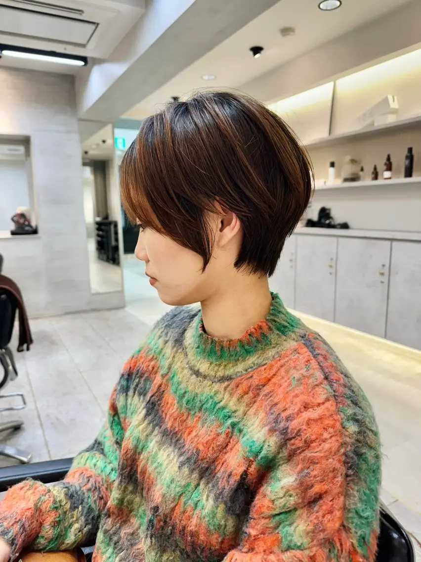 ショート ショートヘア 小顔カット カット ヘアカラー トリートメント ヘッドスパ 木原良 (キハラ リョウ)のヘアスタイル