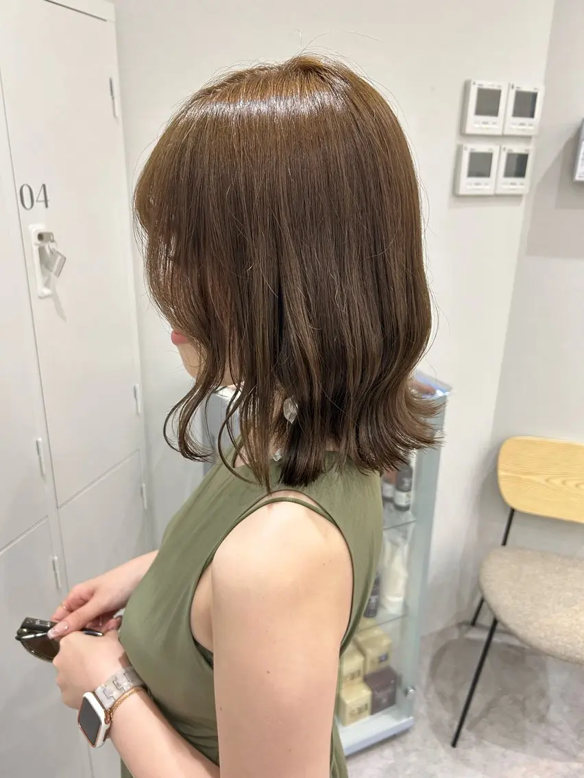 ミディアム カラー ヘアアレンジ ヘアカラー ボブ /ニュアンス/ satomi🧸💖のヘアスタイル