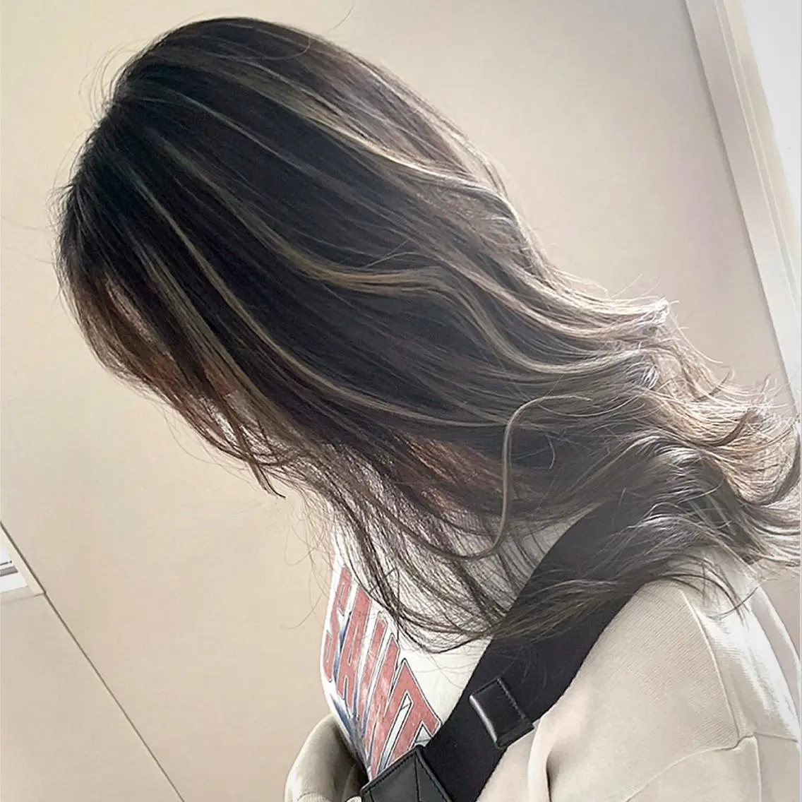 セミロング カラー ハイライトカラー ハイライト ヘアカラー 松井那津子 /ハイライトブリーチのヘアスタイル