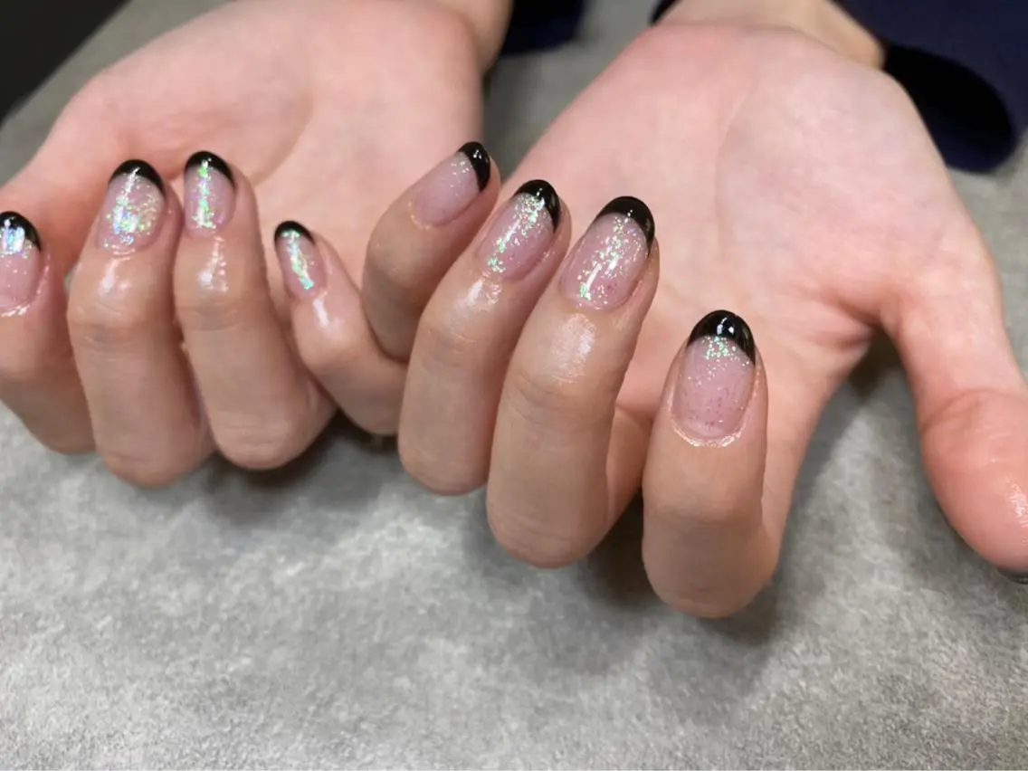 ネイル フレンチネイル ラメ(グリッター) salon de oct.のネイルデザイン